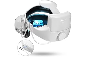 PWAYTEK Sangle de tête avec Batterie pour Oculus Quest 2/Meta Quest 2, Banque d'alimentation 8000 mAh pour Prolonger la durée de Lecture, Sangle Elite de Remplacement pour Un Confort amélioré