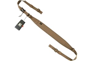 KRYDEX GEAR Tactical Rifle Strap, 2-Point Adjustable Tactical Rifle Strap with Wide Padding for Hunting, Camping & Outdoor Activities