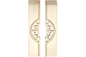 Mgoodoo Pull Handle for Outside Internal Shed Door Zinc Alloy Knobs Hole Pitch 96mm Gold -Pack of 6