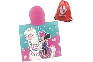 various Poncho Toalla de niño Infantil de baño y Playa con Capucha Diseño de Disney Minnie Licencia Oficial Disney (8132)