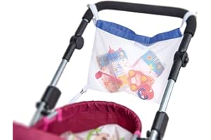 Heless 965 – Filet de Poussette pour poupée, env. 43 x 16 x 2,5 cm, pour Plus d'espace de Rangement sur la Poussette de poupée