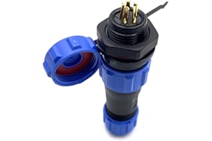 BAYZCONN Connettore per aeronautica SP13 5 poli, IP68 maschio e femmina femmina cavo connettore 5 pin montaggio sul dado posteriore Aviation maschio per industria 180V 5A