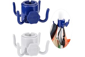 TAGVO Gancho para Colgar de sombrilla de Playa, 2pcs 4-Pines Gancho de Paraguas de plástico Colgar Toallas/Sombreros/Ropa/cámara/Gafas de Sol/Bolsas - Durable