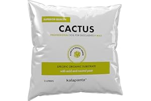 Kalapanta - Ziemia doniczkowa do kaktusów, sukulentów i sukulentów. Organiczne 100% Naturalne. profesjonalna jakość. 2 litry.