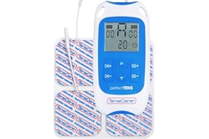TensCare - Perfect Tens, Appareil de soulagement de la douleur, 16 modes, double canal, thérapie facile à utiliser et efficace pour la douleur chronique