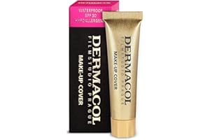 Dermacol - Mini Fond de teint mat à couverture complète 13g, SPF30, Fond de teint imperméable pour peaux grasses, acné et poches sous les yeux, Maquillage longue durée - teinte 221