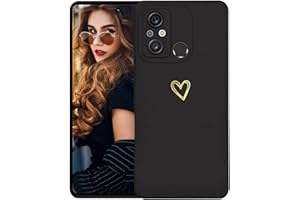 Kaywzo Funda para Xiaomi Redmi 12C,Carcasa de Suave Silicona con Patrón del Corazón,Diseño Minimalista,Ultradelgado Lindo Mujeres Phone Case Cover,Negro