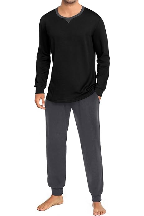 Pigiama Invernale Uomo Cotone - Set Due Pezzi Maniche Lunghe, Pantaloni Con Tasche, Taglie S-2XL - Foto 8