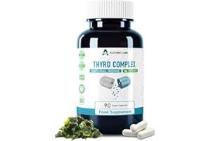 Alzuro Labs Thyro Complex | Natural Iodine from Kelp, L-Tyrosine, Selenium & Zinc | Thyroid Support Formula | 90 Vegan Capsules (3-Month Supply) | Non-GMO, GMP Certified | 3rd Party Lab Tested