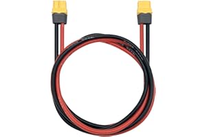 NUOFANY Câble d'extension XT60 XT60H XT60 femelle vers XT60 femelle avec câble 12 AWG 100 cm pour batterie LiPo RC FPV