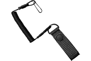 XICIKI Tactical Lanyard, Elastische Spiralkabel, Rsg Halterung Polizei, Spirale Schlüsselring, Elastisch Angeln Lanyards, Camping Anti-Lost-Lanyard, Spiral SchlüSselanhänger Sicherungsseil für Angeln, Wander