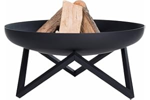 RedFire Peio Métal Brasero 60 cm 81016, Noir, 60 x 60 x 32 cm