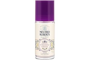 Neutro Roberts, Deodorante Roll-on Firenze Senza Sali di Alluminio, Zero Macchie, con Olio Essenziale di Iris e Ambra grigia, Con Puro Olio di Glicerina, Deodorante Donna e Uomo, 50 ml, 48h