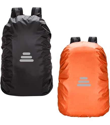 Zaino 50 Litri Viaggio BDSHUNBF Parapioggia Per Zaino 2 Pezzi - Copertura Impermeabile 40L-50L Protezione Zaino Outdoor - 12