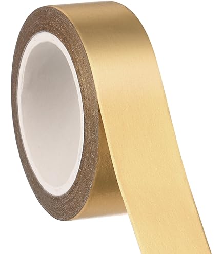 GORGECRAFT 30 m 3 rollen 15 mm Washi Glitter Tape Licht Goud