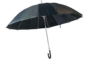 BVC Pack 3 Paraguas Mango de Madera - Color Negro - UM-170 (Diámetro 1,18m/Longitud: 94cm)