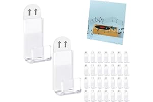 Kweiugfi 30-teiliges Set Vinyl Schallplatten Wandhalterung Platten Regal,Acryl-Plattenregal，Vinyl Record Shelf Wall Mount (Klar 30)