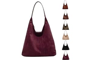 moytarcp Brown Suede Bag Built-in small SuedePurse - Women's Shoulder Hobo Bags, for Work Everyday