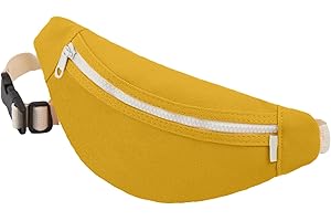 DZXIN Kids Bumbag, Canvas Fanny Pack for Kids Crossbody Waist Bag for Unisex Toddler Boys Girls (Yellow)