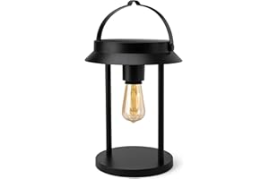 Brendz - Lanterna solare da Esterno, IP44 Impermeabile, Lanterna LED Solare con 3 Modalità di Luce, Batteria Ricaricabile via USB-C, Decorazione da Giardino, Lampada da Tavolo Solare da Esterno, Tampa