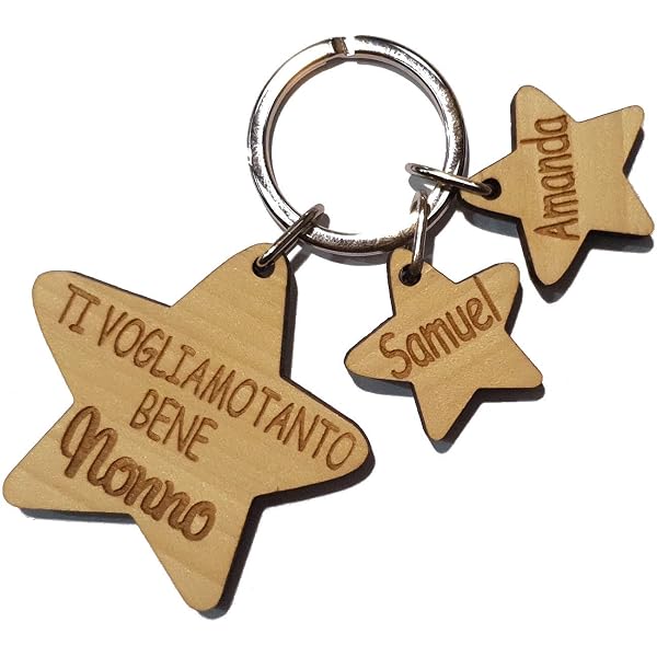 Portachiavi Artigianale 'Super Nonno' In Legno Di Noce, Pelle E Ottone – Regalo Emozionale Per Festa Del Nonno, Compleanno O Natale, 11x3 Cm