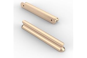 Amerdeco 10 Stück Möbelgriffe Gold 96mm Lochabstand Schubladen Griffe für Küchenschränke Schrankgriffe Schubladengriffe Türgriffe für Küchenschränke Kleiderschrank UK0049