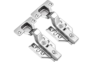 ZiYuya 2 bisagras de gabinete de cierre suave, bisagras extraíbles para armario de cocina, bisagras de puertas de armario ajustables autosilenciosas, bisagras (insertado)