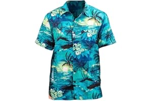 NW NATIONWEAR Chemise hawaïenne Classique pour Homme – Chemise de fête à imprimé Tropical | Manches Courtes | 100% Polyester | Idéale pour Les événements d’été