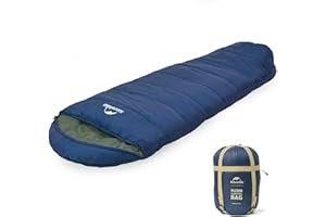 Naturehike Lekki śpiwór typu mumia dla dorosłych Kompaktowy śpiwór całoroczny -17°C do 4°C Wodoodporna i wiatroszczelna Przenośny śpiwór kempingowy na zewnątrz 205×75cm Ciemnoniebieski