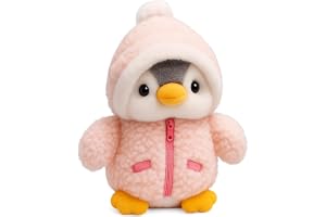 KASTWAVE Pink Penguin Plush Plaything - Soft Cuddly Stuffed Animal for Kids & Adults, Adorable Companion for Birthday, Christmas & Gift Giving (25cm)