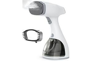 HOMUSERR Plancha Vertical Vapor 1500W con Pantalla LCD, Calentar en 20s, Depósito 300ml, Plancha Mano de Vapor Portatil Vertical y Horizontal para Tejidos Ligero (Blanco)