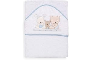 Interbaby Love - Capa de baño, 1 x 1 m, color blanco/azul