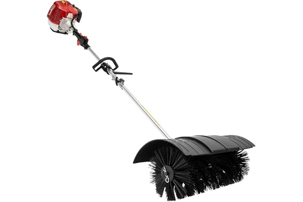 SICHENSH 52CC Balayeuse à essence 2 temps Balai à essence avec brosse de 56 cm Largeur de brosse 1,7 kW Pelle à neige pour gazon artificiel Convient pour le nettoyage du gazon artificiel et des routes