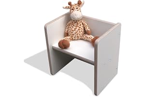 ‎DIE SCHREINER - CHRISTOPH SIEGEL Die Schreiner - Christoph Siegel - Eli-Kids Wendehocker -weiß 2mount 2. Wahl Montessori Stuhl Kinderbank Kindersitzbank Sitzhocker aus Meisterhand
