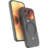 Coverzone Xiaomi Mi 17 Pro Max ile Uyumlu Z-Samara Standlı Kılıf Gri | Z-Samara kılıf; MagSafe ile uyumlu, kablosuz şarj dest
