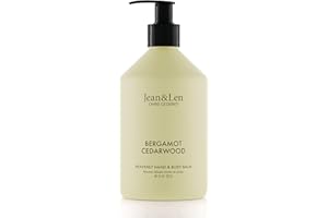 Jean & Len Heavenly Hand & Body Balm Bergamot & Cedarwood, per un'esperienza di cura profumata, con olio di argan e burro di karité biologici, flacone di alta qualità, senza parabeni e siliconi, 500 m