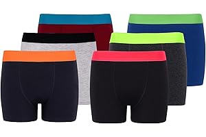Sock Stack Boys Boxers 6 Pairs of Kids Trunks Football Boxer Short Cotton Stretch Underwear Pants Boxershorts
