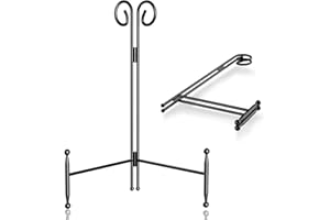 HOPEME Plate Stand 6 Inch 2-Pack, Black Easel Display Stand for Table, Display Holder for Picture, Photo Frame, Decorative Plate, Dish and Wedding Easel