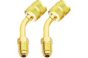 Hsthe Sea 2Pcs R410a Adapter für Mini Split Adapter Fitting HVAC System 5/16 Zoll Buchse SAE auf 1/4 Zoll Stecker SAE