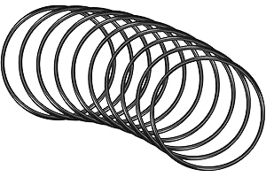 QUARKZMAN 95mm x 87mm x 4mm Nitrilo Goma Juntas Tóricas x 10uds Redondo Junta Arandela para Grifo Plomería Reparación Sellado Conexión [Negro]