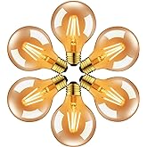 LVWIT Bombillas Vintage E27 LED 6.5W, Blanco C&aacute;lido 2500K, 650LM, Bombilla Decorativa Grande, Ideal para Sal&oacute;n, Cocina, Pasil
