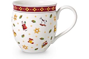 ‎VILLEROY & BOCH Villeroy & Boch Toy'S Delight Kubek, Porcelana, Biały/Czerwony, 440 ml