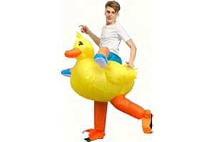 Indimization Inflatable Duck Costume Inflatable Costumes for Adults Yellow Duck Fancy Dress for Adults Blow up Costume Suitable for Halloween Christmas Carnival Cosplay Party(150-190cm)