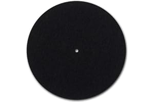 WAUDIO Felt Turntable Mat, LP Slip Mat, Audiophile, 3mm Thick Slipmat for LP Vinyl Record (Black)