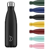 Chilly's Borraccia Acciaio Inox ed Riutilizzabile - Ermetica, Non Traspirante - Nera 750ml