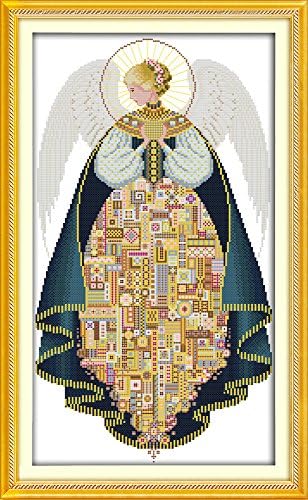 Chreey Fairy / Angel Series - Angel Wings Cross Stitch Fashion Crafts Home Art Decoration [33x54cm]