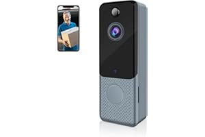 KAMEP [Upgraded] Video Doorbell Camera Wireless Doorbell with Cloud Storage, WiFi Smart Camera Doorbell 1080P PIR Motion Detection, 2-Way Audio, Night Vision, IP65, 166°Wide Angle