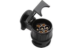 Feuunly 13 vers 7 Broches Adaptateur de Remorque de Prise Femelle 13 Broches vers Mâle 7 Broches, 12V Prise Remorque Connecteur Standard Européenne, pour Caravane Camions RV Remorque Connecteurur