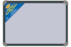 FRIDGE MAGIC Multi-Use A3 Whiteboard with Metal Surface and Sturdy Frame - Ideal for Home, School, and Office - 40x32cm, Easy-to-Clean