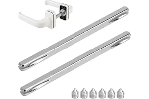 ZMDMAH 2 Pcs Barrade Eje Dividida Cuadrada, 8 x 150 mm Unidades de Barra de Husillo, Pasador Cuadrado Eje de Manija de Puerta Pasador de Fijación Tirador de Puerta de Acero Barra de Husillo